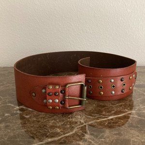 Wide brown belt